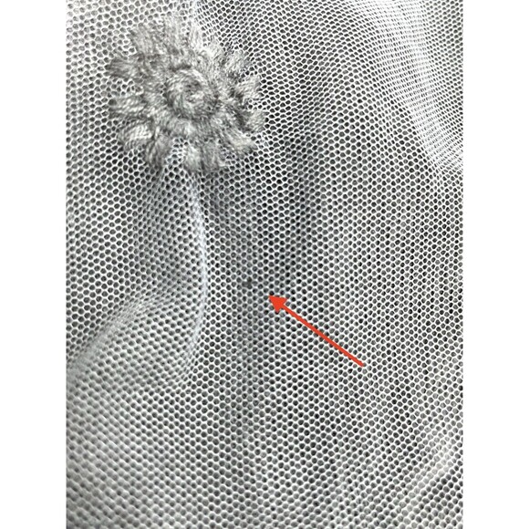 Victorian Trading Co Jacket Women L/XL Gray Lace Corduroy Button Closure - Picture 16 of 16